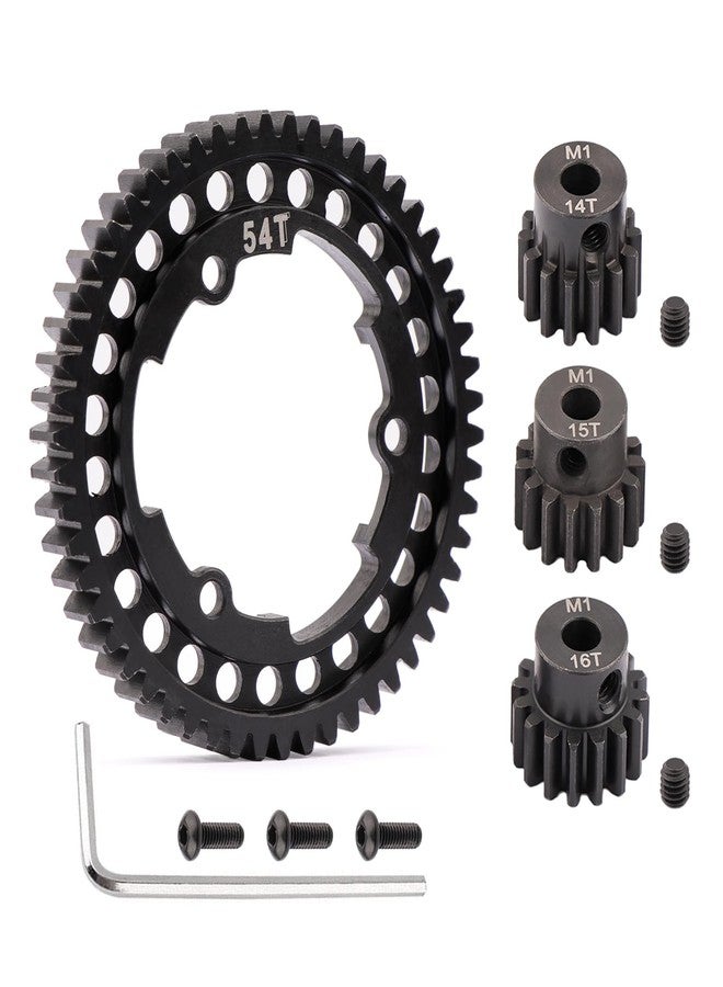 Aimrock Harden Steel Mod 1 54T Spur Gear and 5mm 14T 15T 16T Pinion Gear Combo Upgrade Option Parts for Traxxas XRT X-Maxx E-Revo Funco Maxx XO-1 RC Car (54T 14T 15T 16T) - Image 1